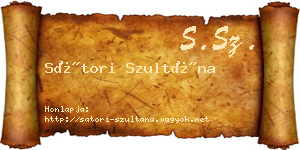 Sátori Szultána névjegykártya